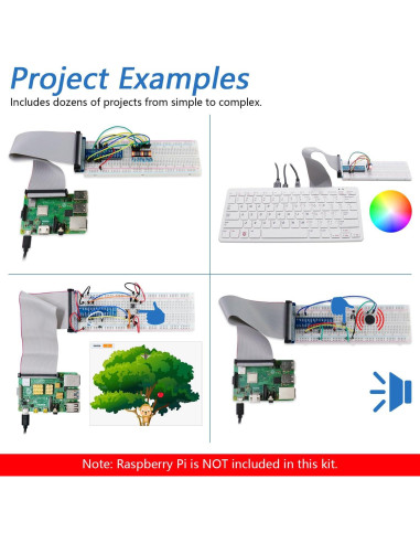 Kit de Inicio Freenove para Raspberry Pi 5/400/4B/3B+ - 146 Artículos
