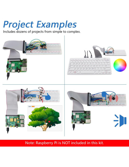 Kit de Inicio Freenove para Raspberry Pi 5/400/4B/3B+ - 146 Artículos