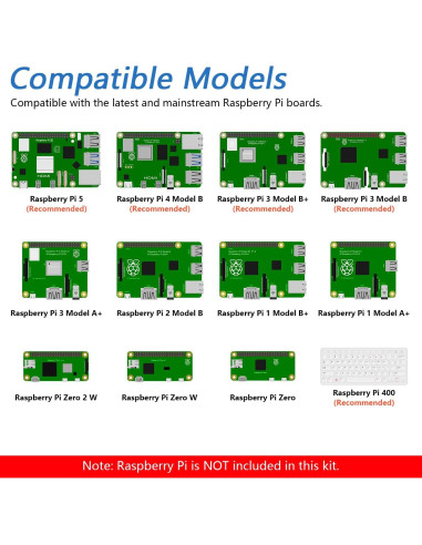 Kit de Inicio Freenove para Raspberry Pi 5/400/4B/3B+ - 146 Artículos