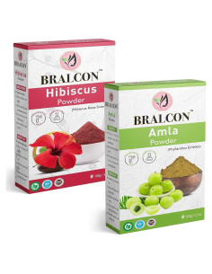 Combo Polvo Amla Orgánico y Hibisco 200g - Cuidado Cabello y Piel