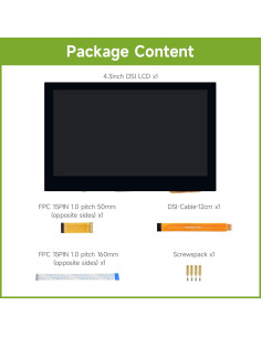 Pantalla Táctil Capacitiva 4.3" Waveshare 800x480 MIPI DSI 2