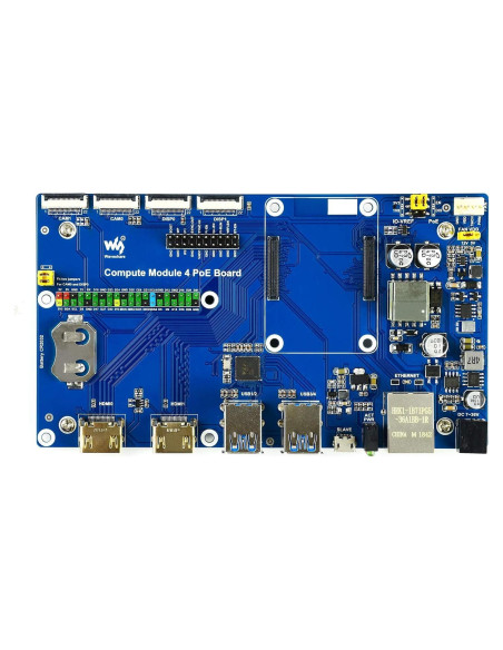 Placa IO PoE Waveshare para Módulo de Cómputo 4 Raspberry Pi Placa IO PoE Waveshare para Módulo de Cómputo 4 Raspberry Pi