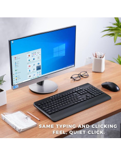Combo Teclado y Ratón Inalámbricos KOPJIPPOM Silencioso 2