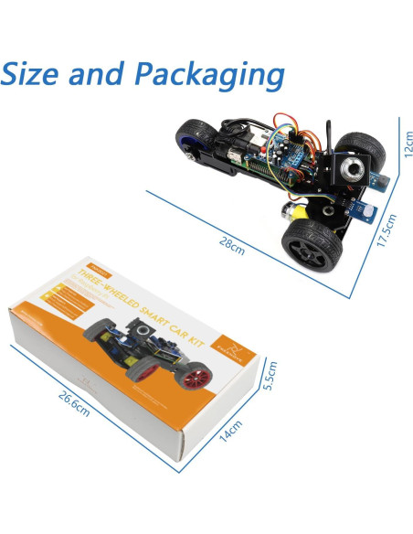 Kit Coche Inteligente Freenove para Raspberry Pi 5/4B/3B+ - Modo Video/Radar
