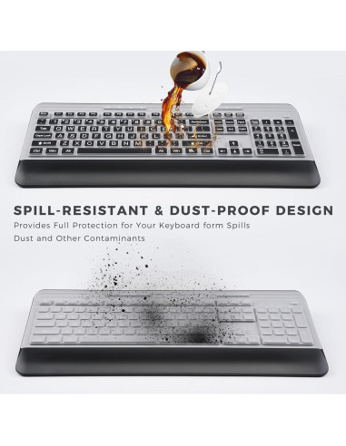 Combo Teclado y Ratón Inalámbricos KOPJIPPOM Silencioso