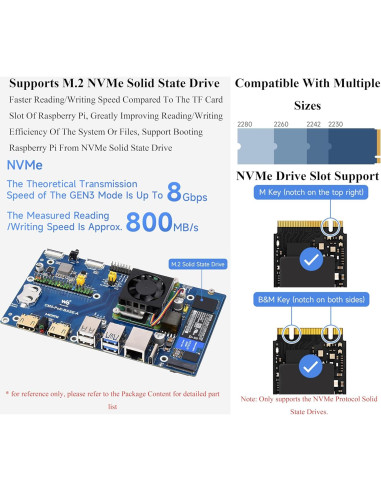 Kit Compute Module 5 Wonrabai con Placa IO y PoE, Ventilador