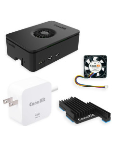 Fuente de Poder 45W CanaKit para Raspberry Pi 5 con Caja y Disipador