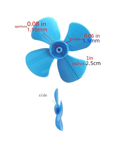 Palas de Hélice Wurenji 10 Piezas 2mm Mezcla de Colores