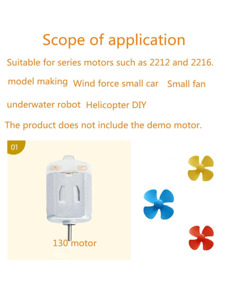 Palas de Hélice Wurenji 10 Piezas 2mm Mezcla de Colores