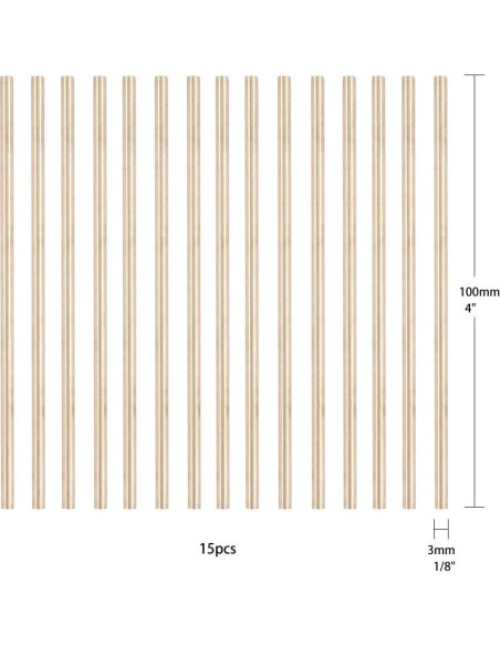 Barra Sólida de Latón 3mm x 100mm Swpeet - 15 Piezas