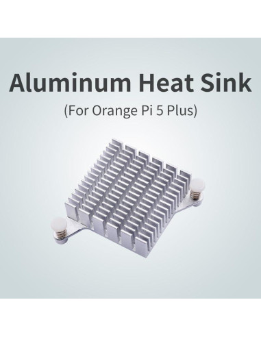 Disipador de Aluminio Orange Pi 5 Plus 50mm x 46mm x 12.6mm