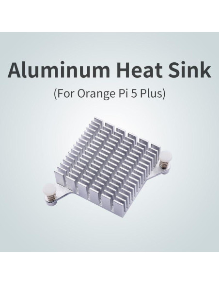 Disipador de Aluminio Orange Pi 5 Plus 50mm x 46mm x 12.6mm