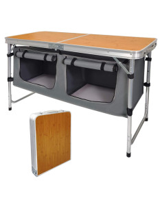 Mesa Plegable de Aluminio Camp Field 120x47 cm para Camping