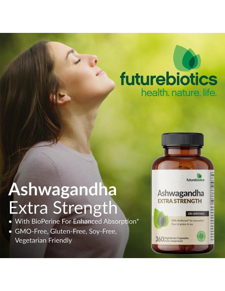 Futurebiotics Ashwagandha Extra Fuerte 100 Cápsulas Vegetarianas