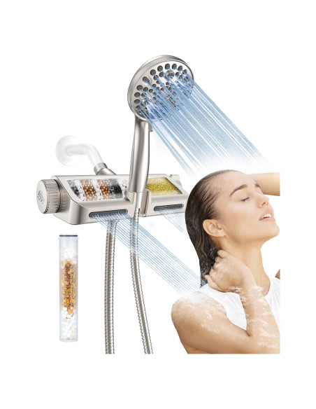 Cabezal de Ducha Filtrado MakeFit con Manguera 200 cm 10 Modos
