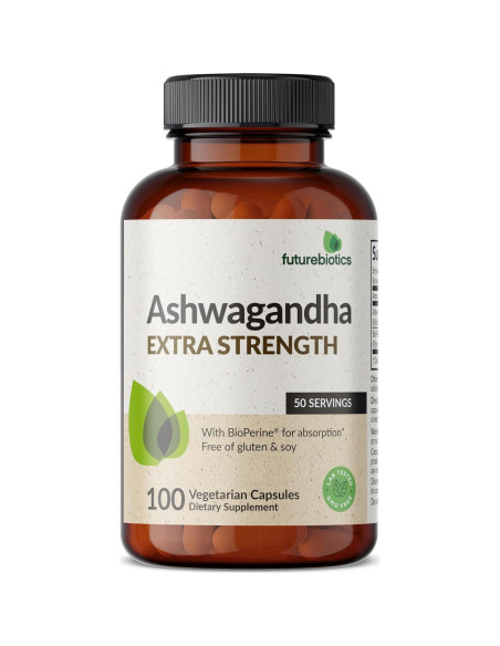 Futurebiotics Ashwagandha Extra Fuerte 100 Cápsulas Vegetarianas