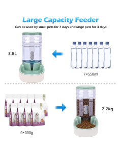 Comedero y dispensador automático Kacoomi 3.8L para mascotas 2