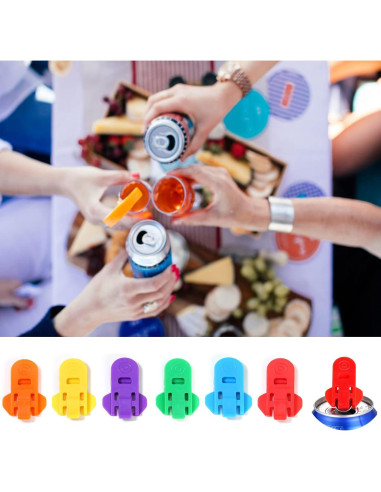 Abre Latas Manual HANCELANT 6 Pack Colorido para Bebidas