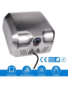 Secador de Manos Automático Goetland 1800W Acero Inoxidable Pack 2 2