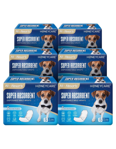 Pañales Desechables para Perros Machos HONEY CARE 50 Unidades
