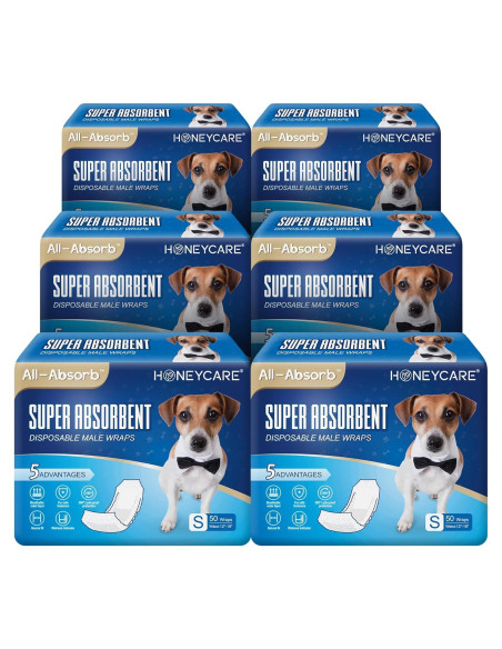Pañales Desechables para Perros Machos HONEY CARE 50 Unidades