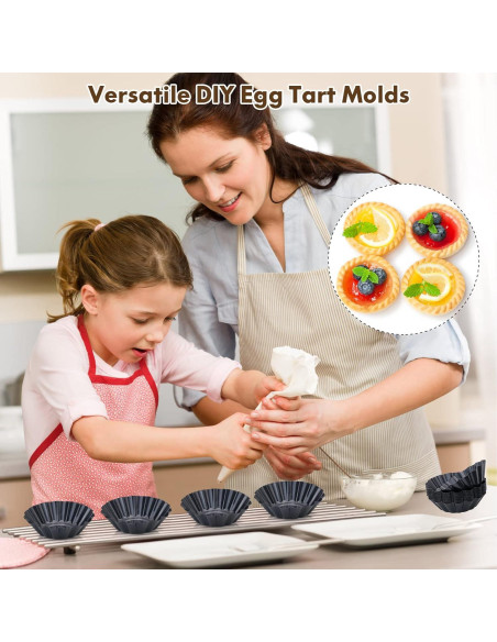 Moldes para Tartas RICHSC-PAN 12 PCS Antiadherentes 7.6 cm Moldes para Tartas RICHSC-PAN 12 PCS Antiadherentes 7.6 cm