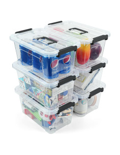 Bins de Almacenamiento NUMIFUN 26.5L Paquete de 6 Apilables