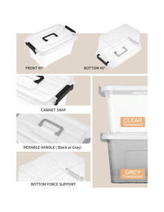 Bins de Almacenamiento NUMIFUN 26.5L Paquete de 6 Apilables 2