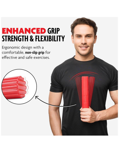 Barra de Resistencia DMoose Fitness para Terapia Física - 4 Niveles