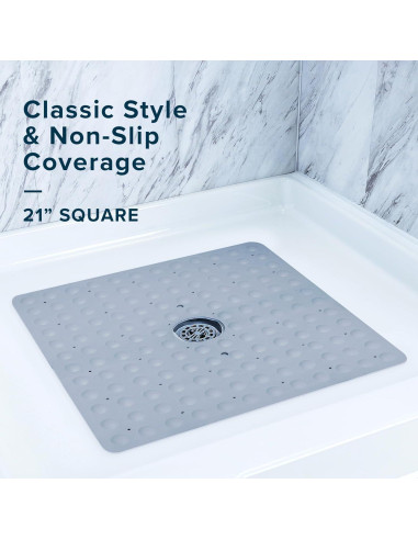 Alfombrilla de Ducha Antideslizante SlipX Solutions 53.34 cm Gris