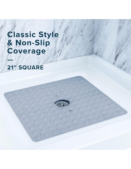 Alfombrilla de Ducha Antideslizante SlipX Solutions 53.34 cm Gris