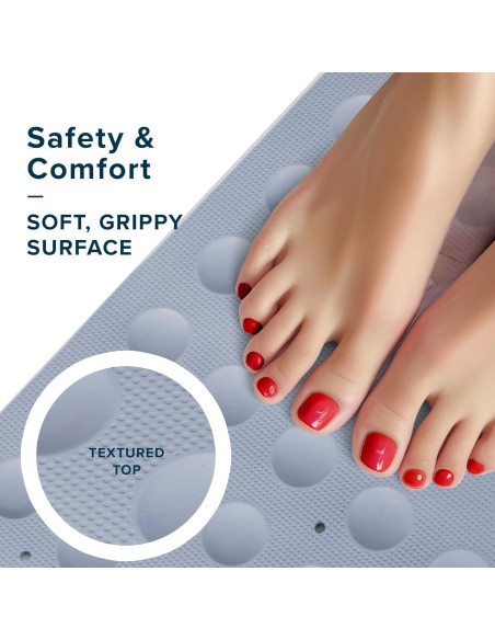 Alfombrilla de Ducha Antideslizante SlipX Solutions 53.34 cm Gris