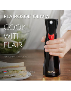 Pulverizador de Aceite de Oliva FLAIROSOL 200ml Vidrio Negro 2
