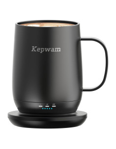 Taza de café autocalentable Kepwam 16oz control temperatura