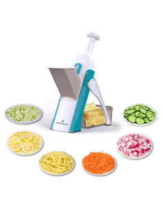 Cortador de Verduras Mandolina UNA VEZ PARA TODOS 5 en 1 Azul