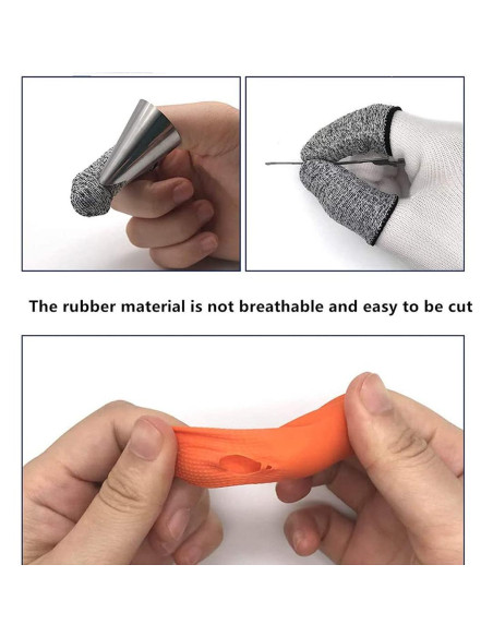 KIT JADE 12 PCS Protectores de Dedos Resistentes a Cortes