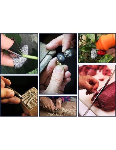 KIT JADE 12 PCS Protectores de Dedos Resistentes a Cortes