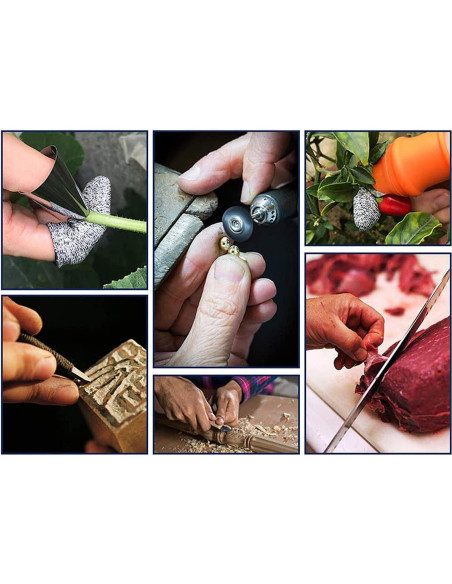 KIT JADE 12 PCS Protectores de Dedos Resistentes a Cortes