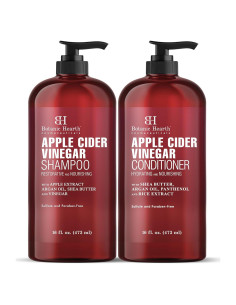 Juego de Champú y Acondicionador Botanic Hearth 473 ml - Vinagre de Manzana, Sin Sulfatos, Para Todo Tipo de Cabello