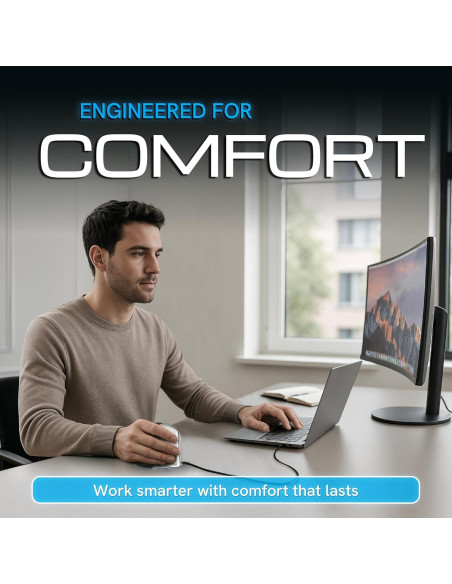 Ratón Vertical Evoluent VM4R Ergonómico con Cable USB 204g