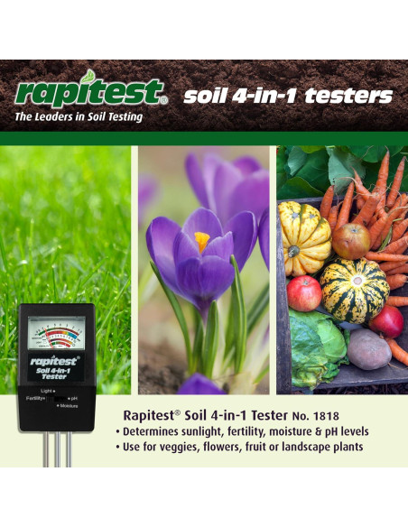 Medidor 4-en-1 Luster Leaf 1818 pH Humedad Luz Suelo