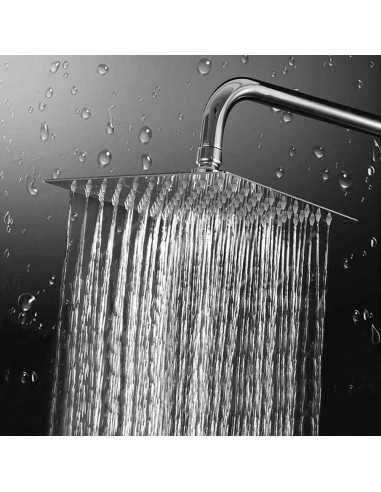 Cabezal de Ducha Cuadrado NearMoon 20.32 cm Acero Inoxidable Cromo