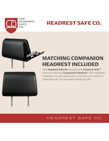 Juego de Reposacabezas con Seguro EL SEGURO DEL REPOSACABEZAS Vulcan - Cuero Sintético Negro