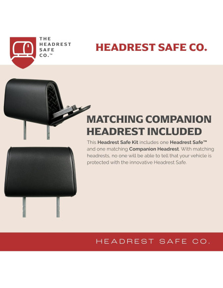 Juego de Reposacabezas con Seguro EL SEGURO DEL REPOSACABEZAS Vulcan - Cuero Sintético Negro