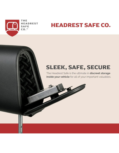 Juego de Reposacabezas con Seguro EL SEGURO DEL REPOSACABEZAS Vulcan - Cuero Sintético Negro