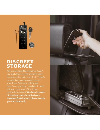 Juego de Reposacabezas con Seguro EL SEGURO DEL REPOSACABEZAS Vulcan - Cuero Sintético Negro