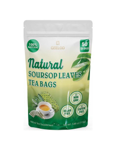 Bolsitas de Té de Hoja de Guanábana GEELOD 50 Unidades 100% Natural