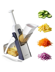 Mandolina Cortadora de Verduras SupMaKin Azul Ajustable 0.1-8mm