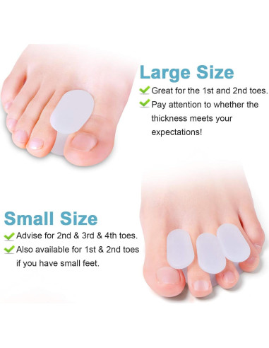 Separadores de Dedos Ortopédicos Povihome - 10 Piezas Talla L