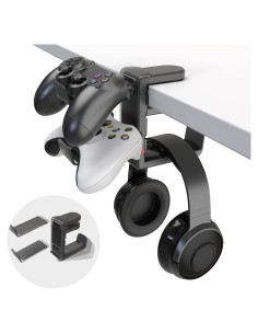 Soporte 3-en-1 para Auriculares y Controladores EURPMASK - Negro